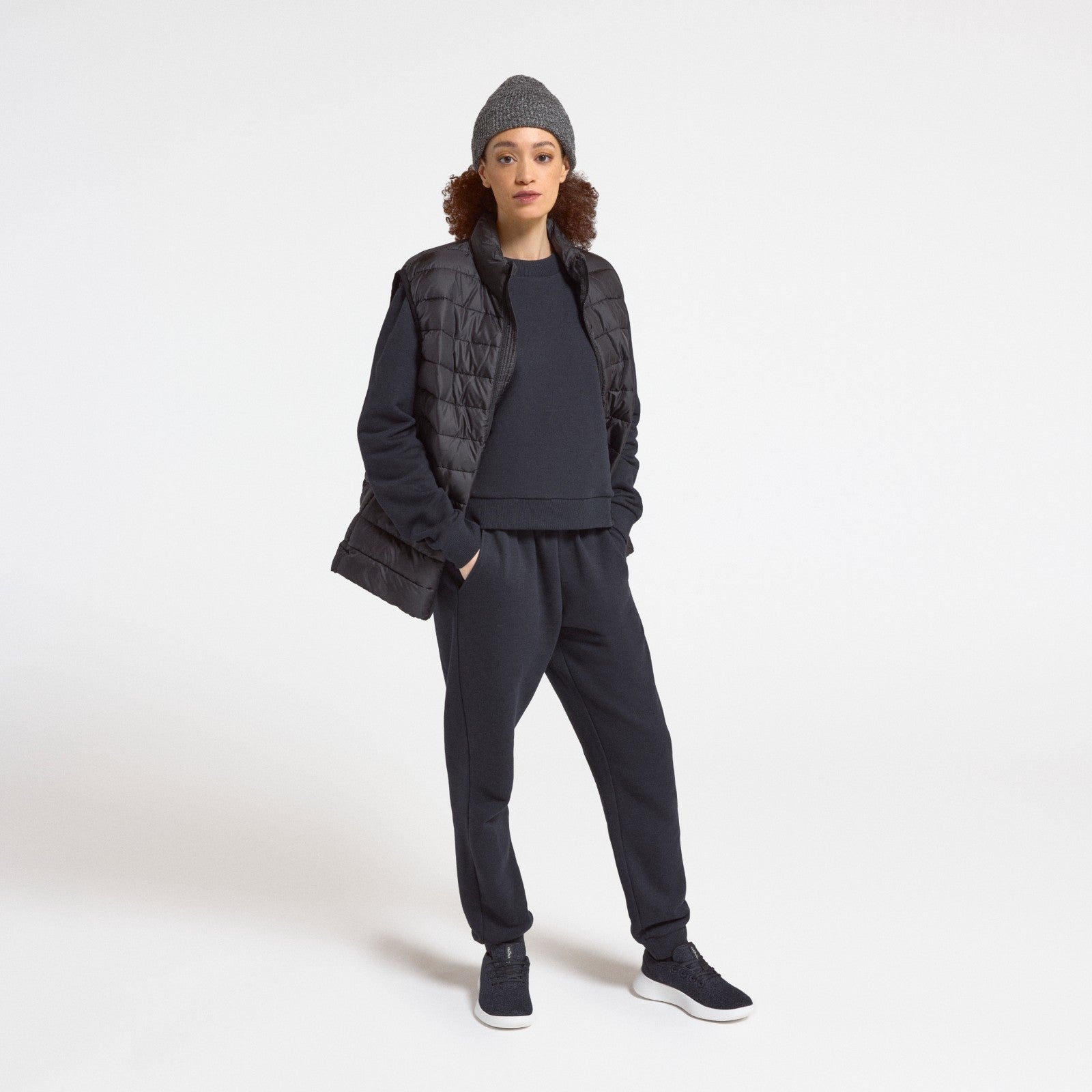 Women's Merino Blend Sweatshirt - True Black - Image 5