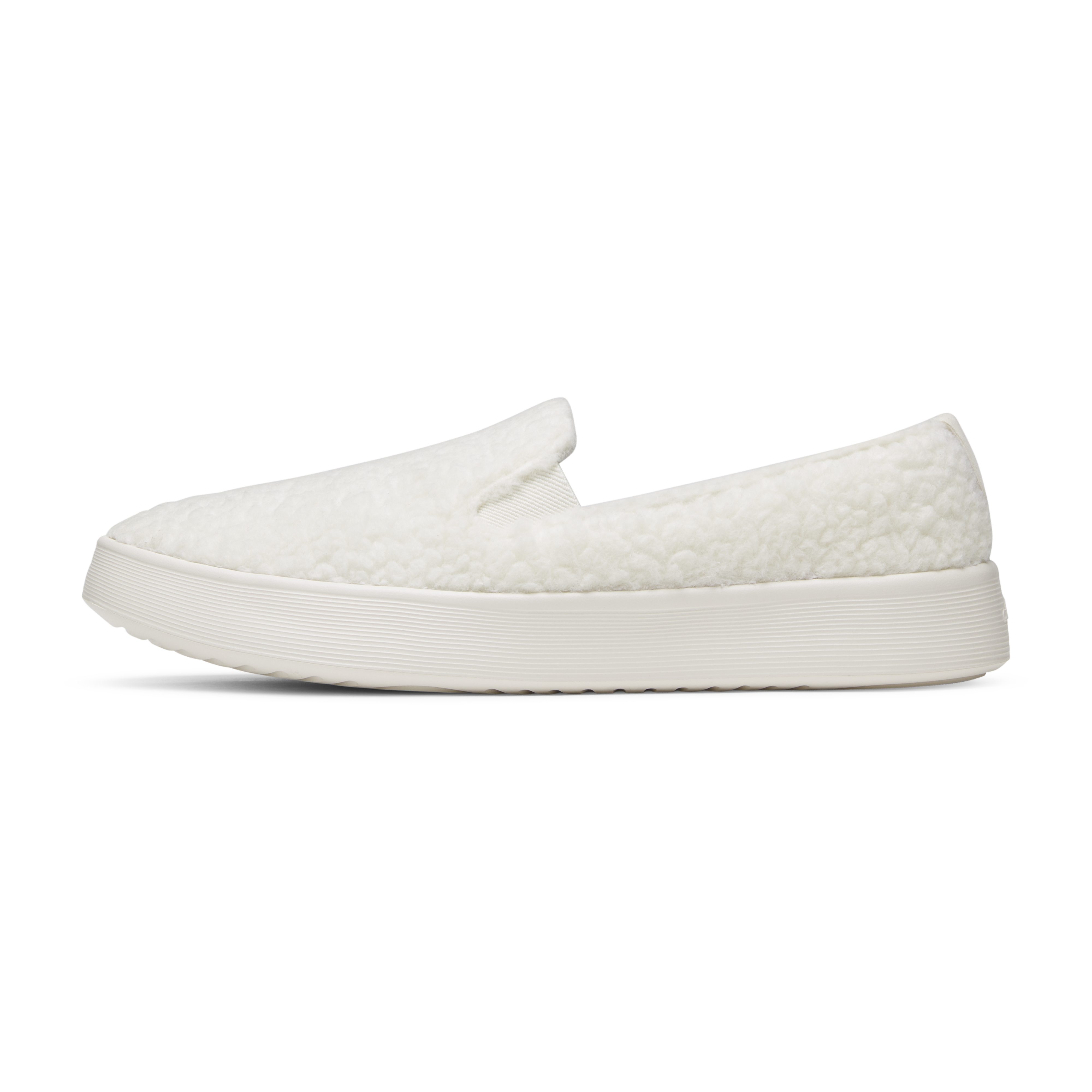 Women's Wool Cruiser Slip On Fluff - Natural White (Natural White Sole)