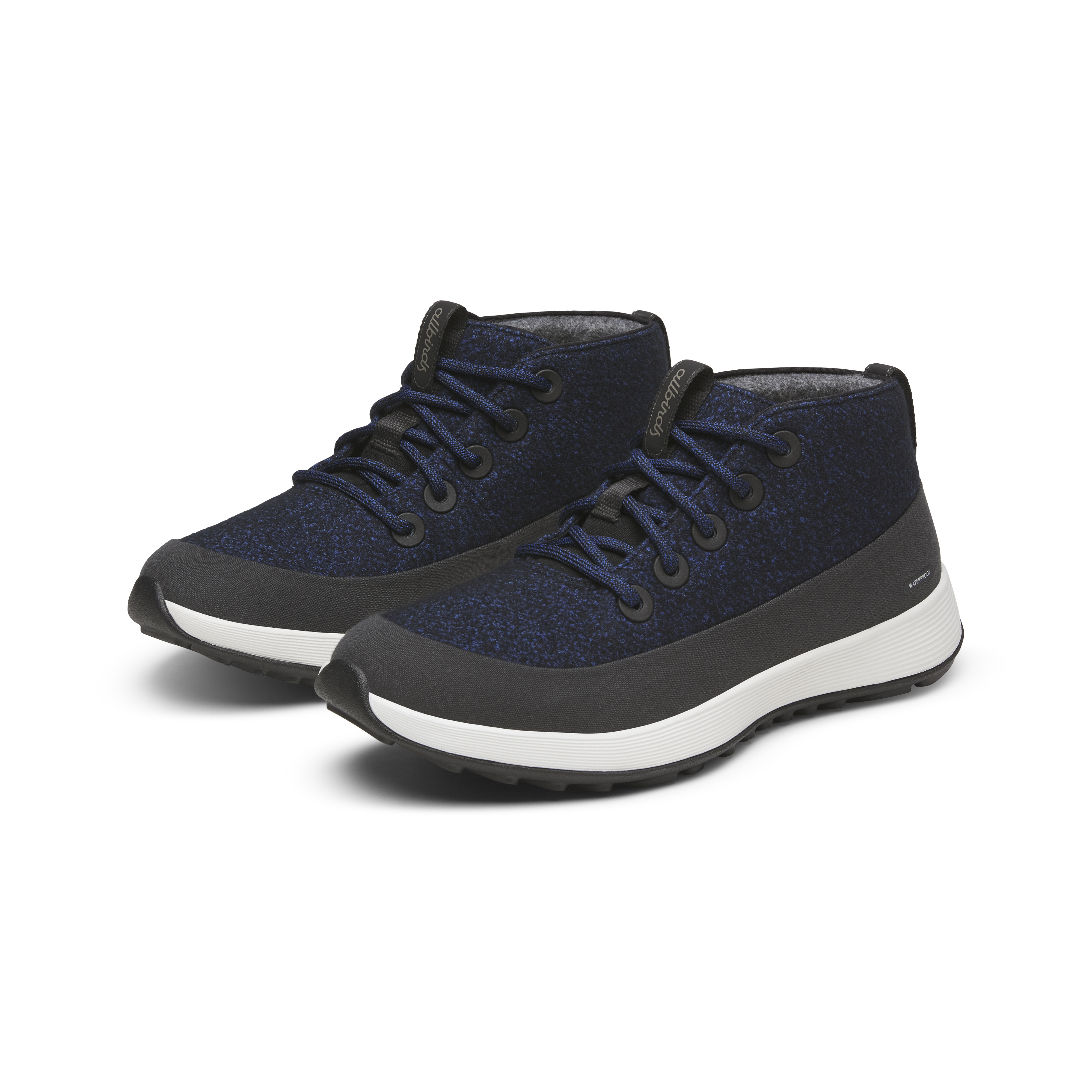 Women's Wool Runner NZ Mid Waterproof - Natural Black/Royal Blue (Barely Grey Sole) - Image 5