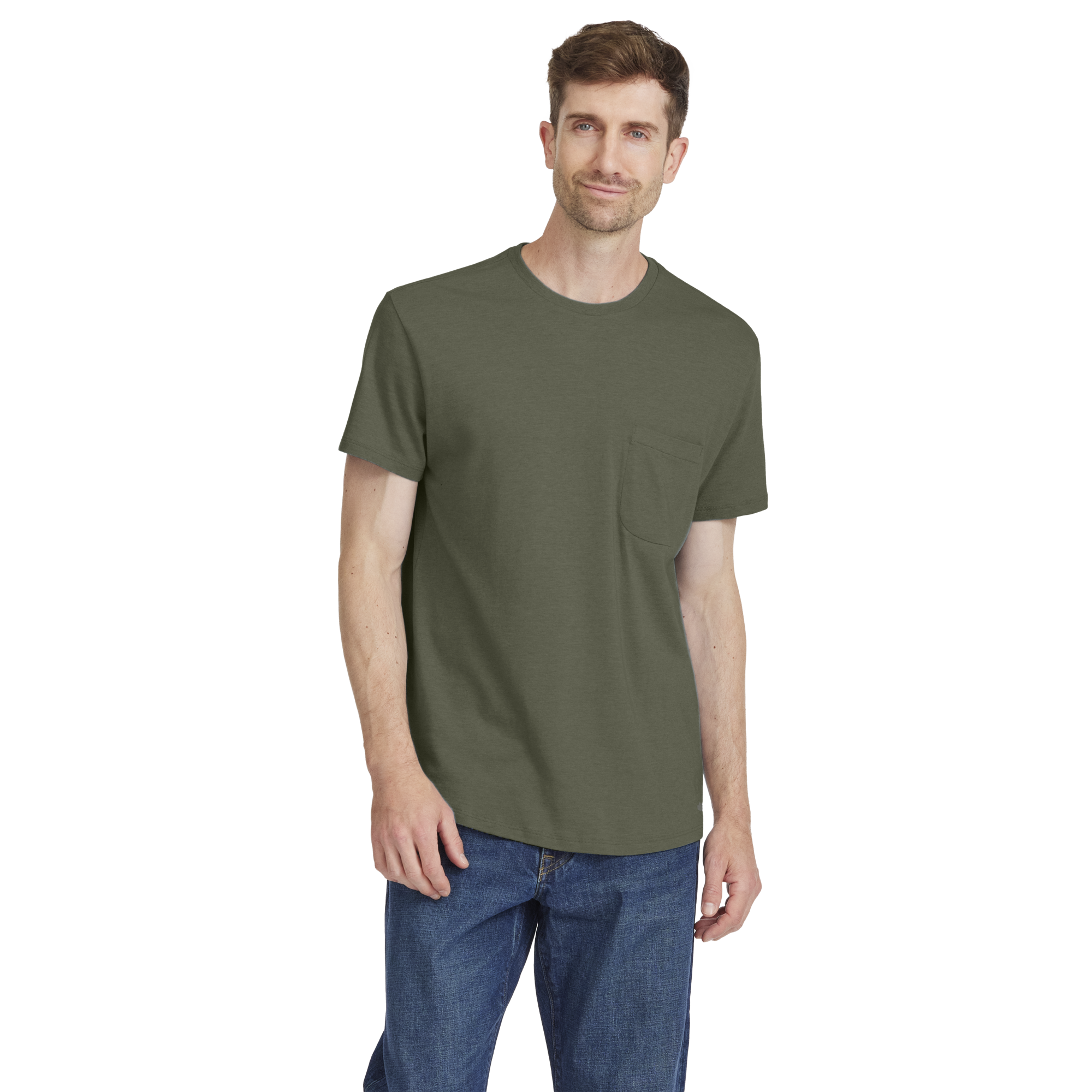 Men's Soft Merino Tee - Thunder Green