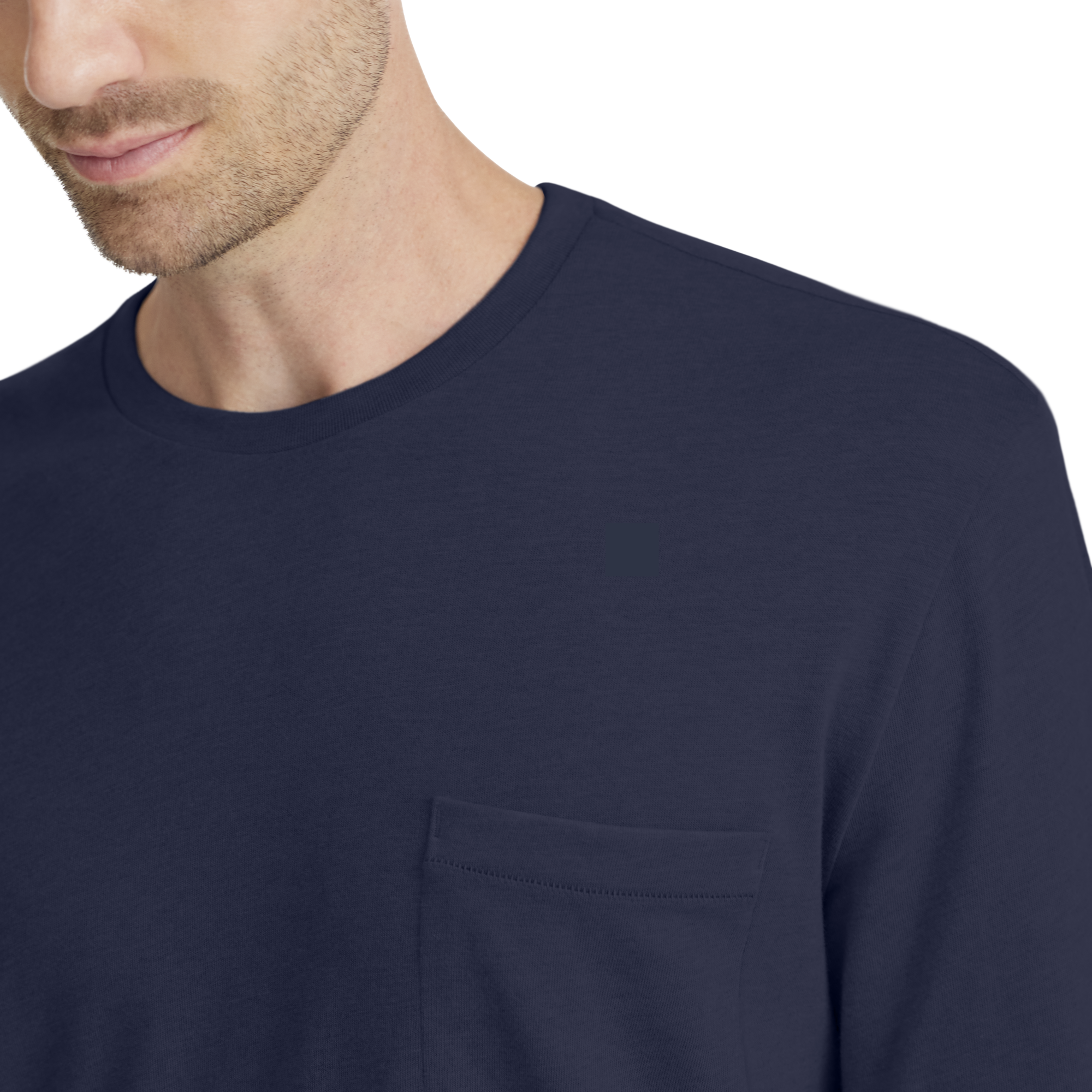 Alternative view of Men's Soft Merino Long Sleeve Tee - Deep Navy