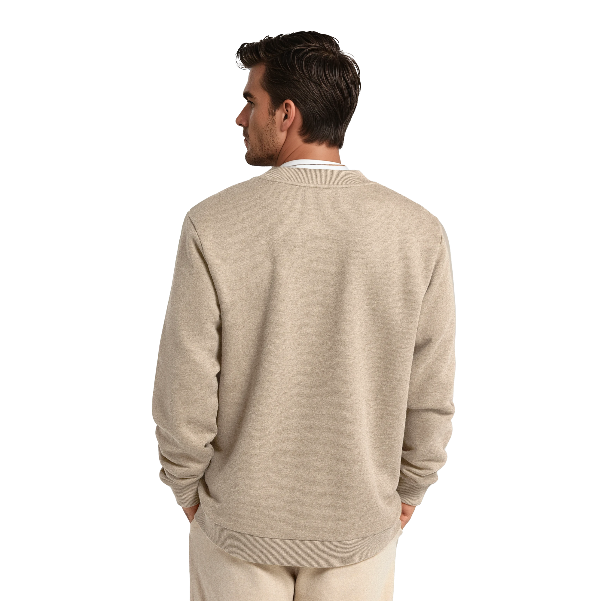 Alternative view of Men's Merino Blend Sweatshirt - Rugged Beige