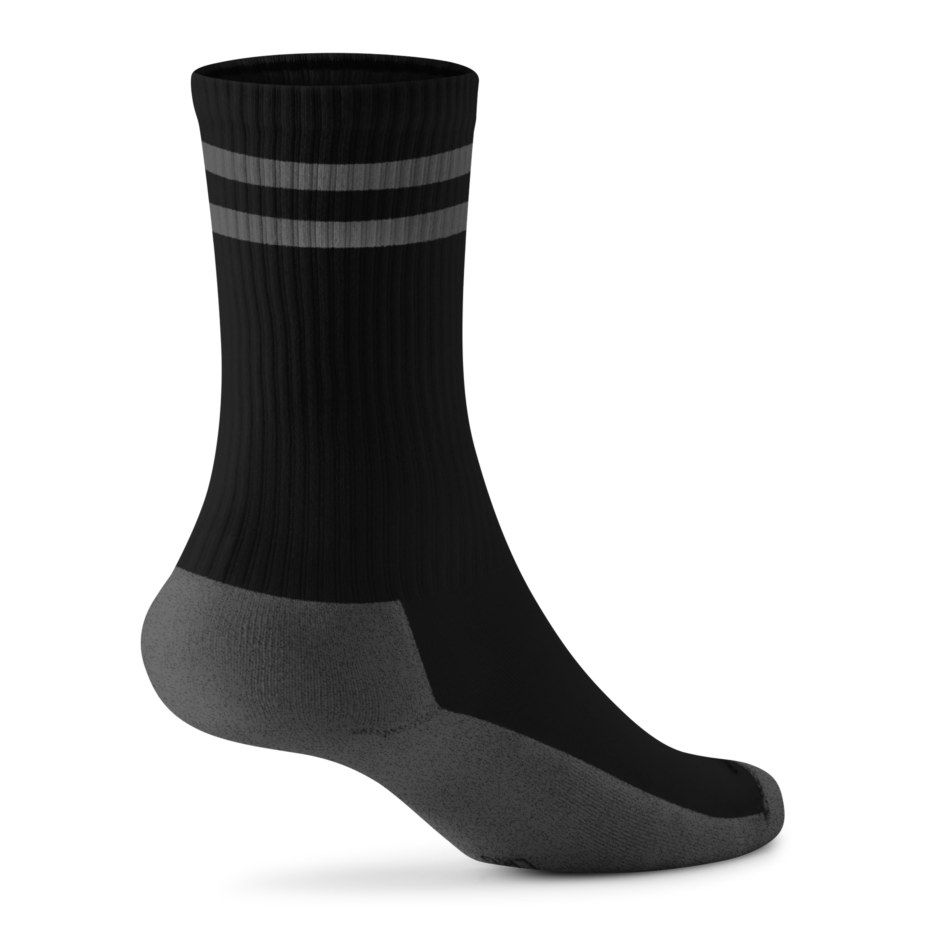 Alternative view of Anytime Crew Sock - Natural Black/Dark Grey Stripe