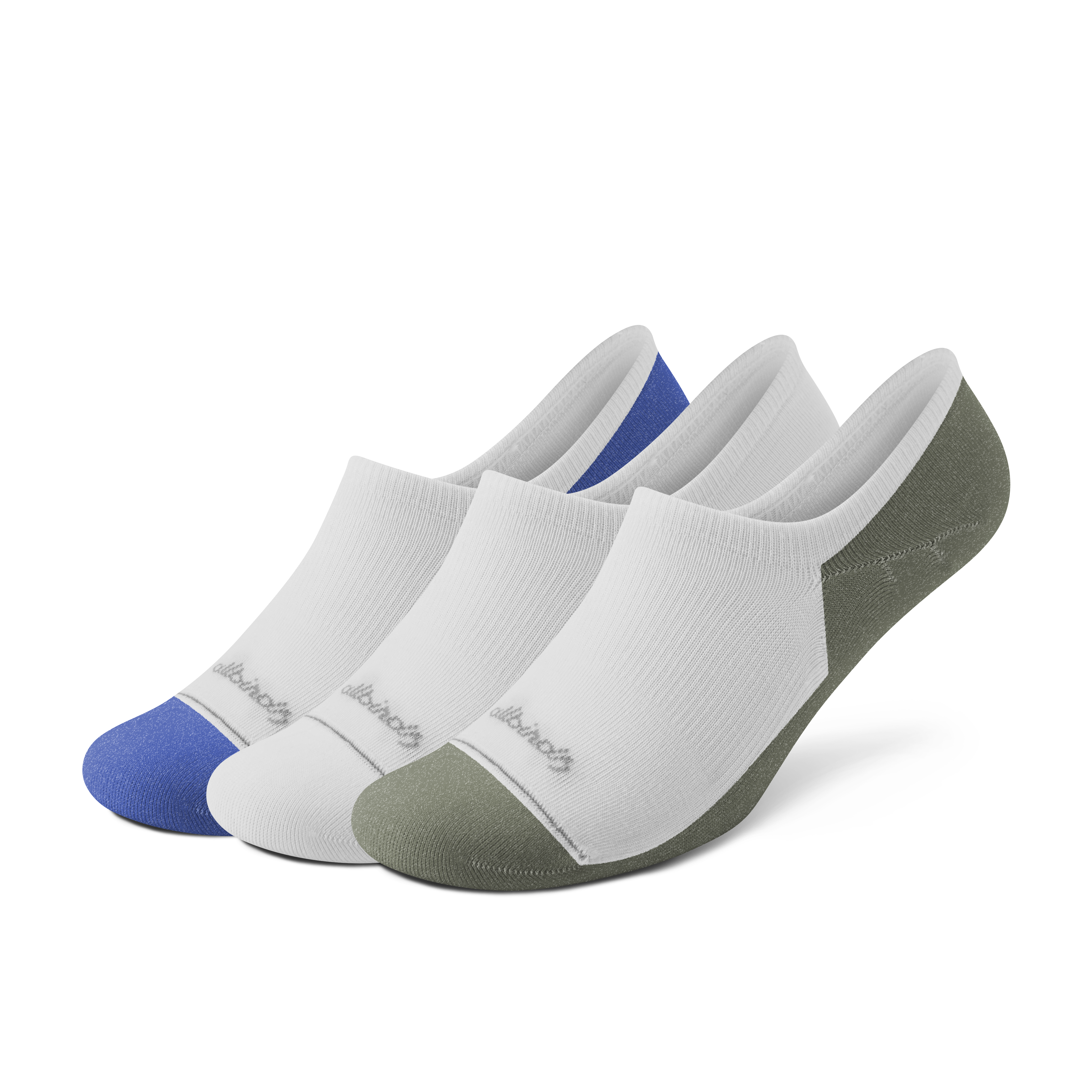 Anytime No Show Sock - Blizzard/Royal Blue/Thunder Green