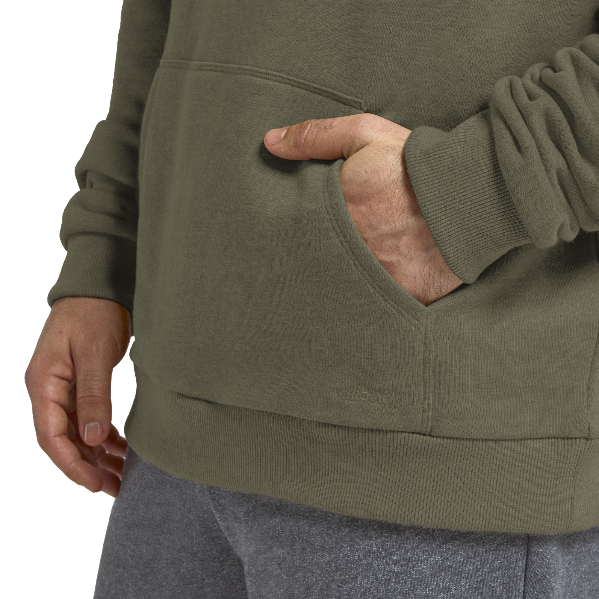 Unisex Merino Blend Hoodie - Burnt Olive - Image 3