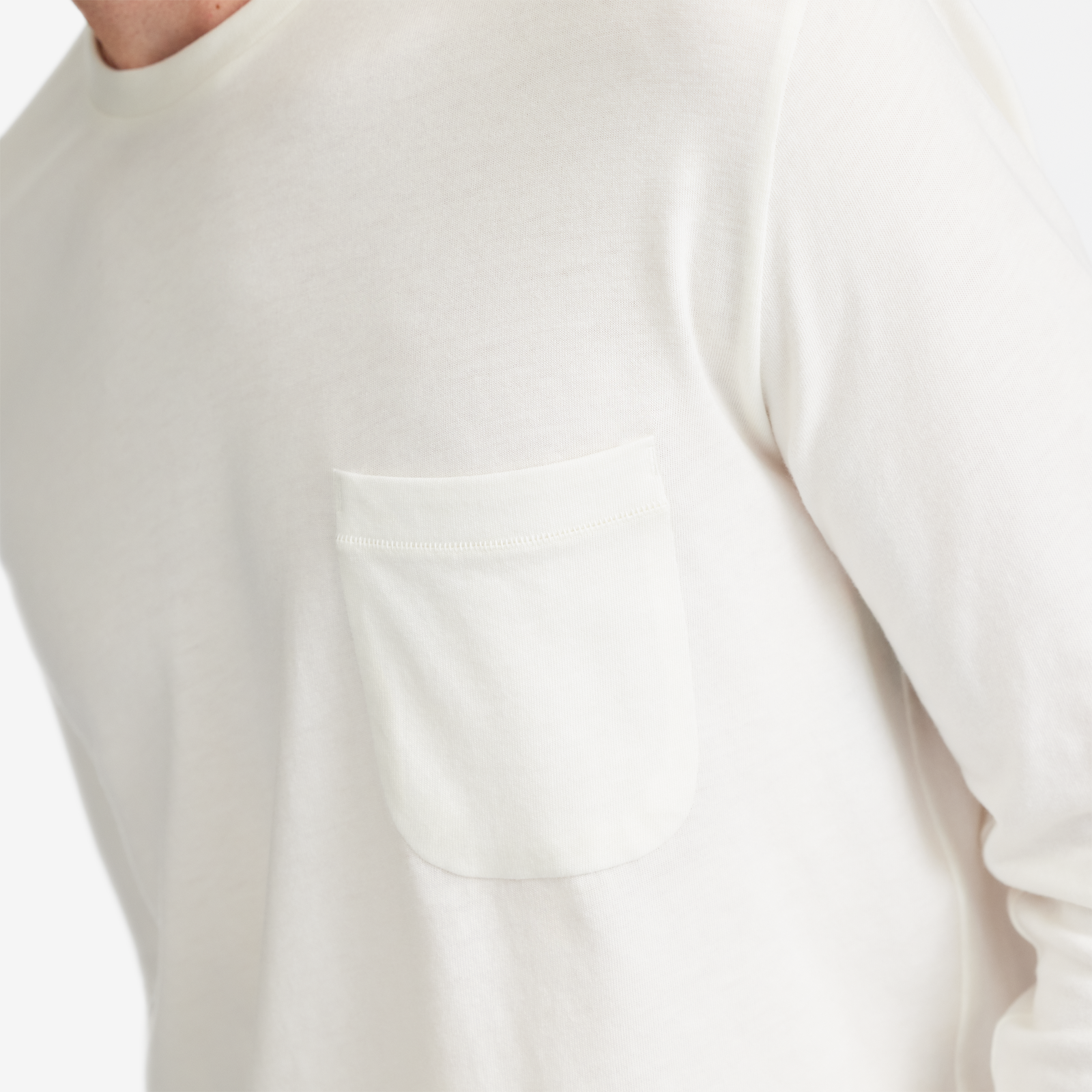 Alternative view of Men's Soft Merino Long Sleeve Tee - Natural White
